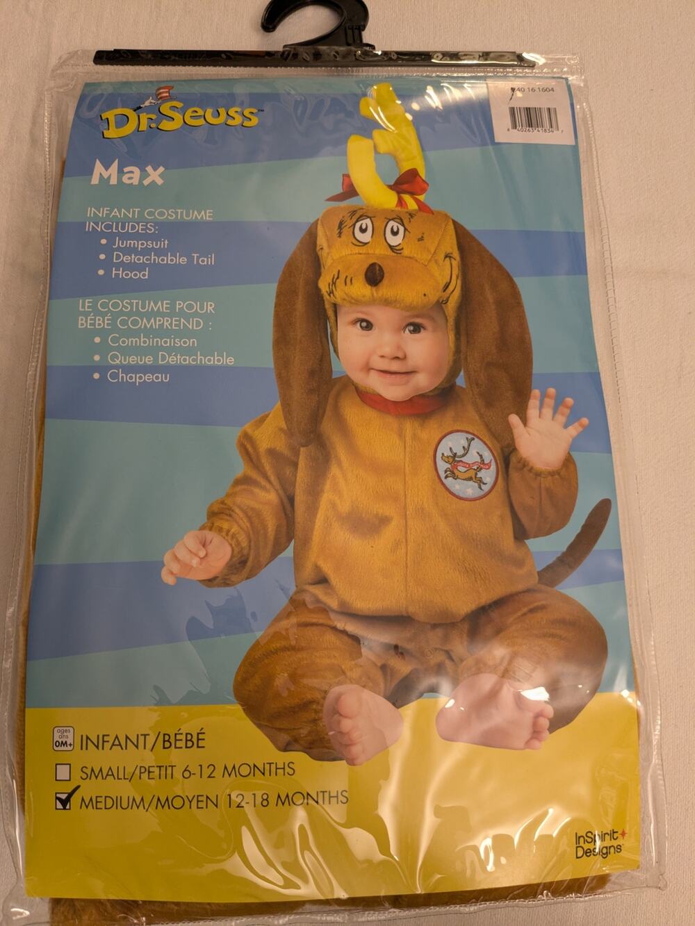 Dr. Seuss Max Dog Halloween Costume 12 - 18 Months NIP